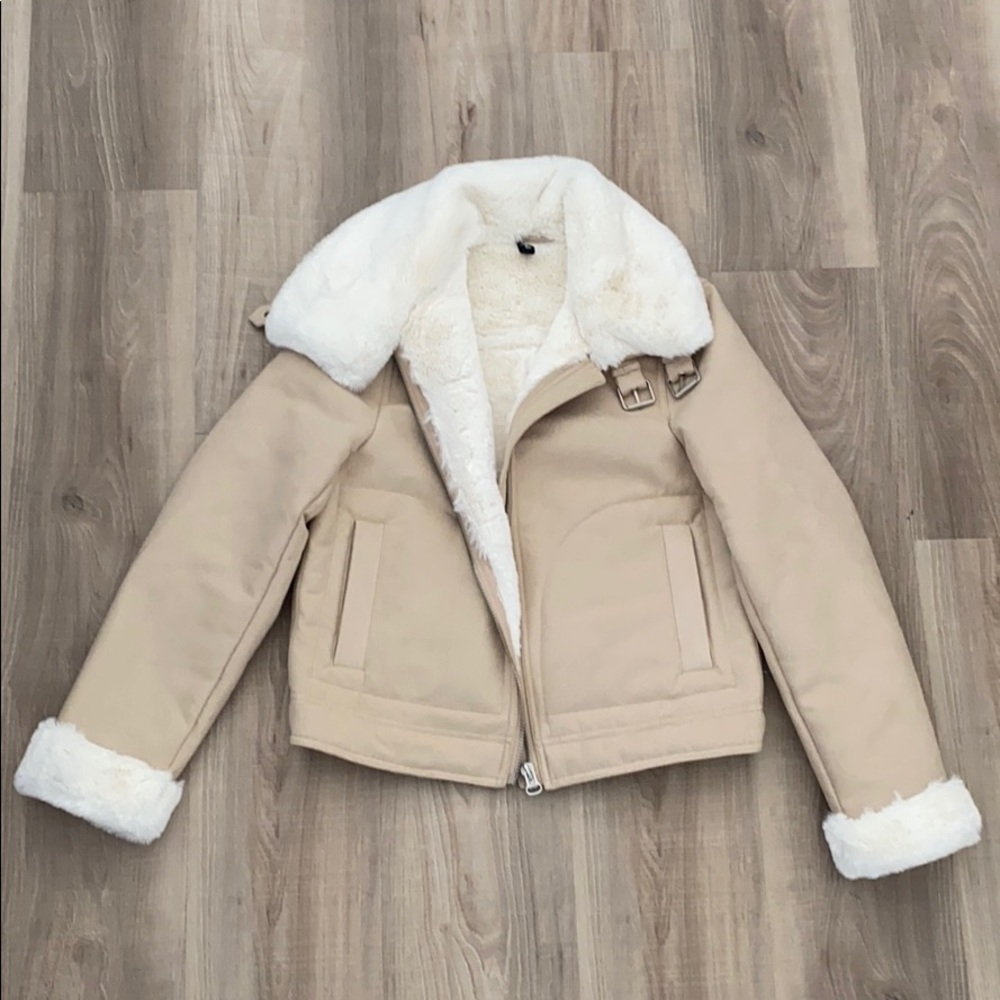 H&M faux fur lined  jacket